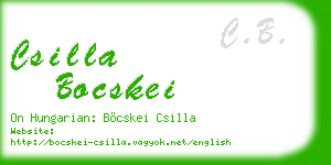 csilla bocskei business card