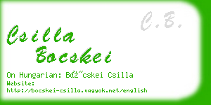 csilla bocskei business card